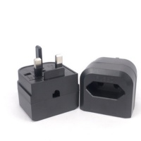 Adaptateur de prise de voyage VDE de type C européen vers type G britannique, en laiton et ABS, 13A 250V, modèle 5730
