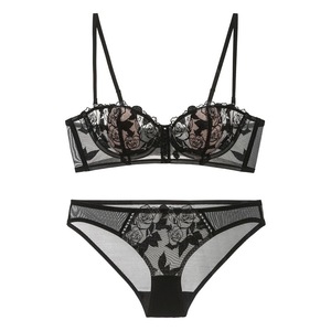 Wholesale Women's Black Lace Bra and Panty <b>Set</b> See Through <b>Sexy</b> Bra <b>Set</b> Elegant Intimates Comfortable Plus Size Lingerie <b>Set</b> - Product Image 5