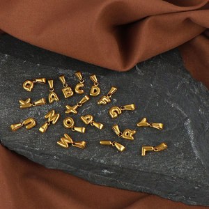 Dijes de Letras de Lujo en Acero Inoxidable 316L con Baño de Oro PVD de 14k/18k, Resistentes al Agua, para Fabricación de Joyería, Pulseras y Collares - Product Image 4