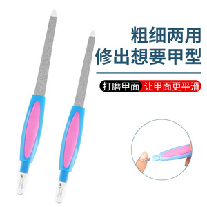Herramienta para uñas 2 en 1: lima para uñas, removedor de cutículas, lima de doble punta de acero inoxidable, lima para pulir uñas. - Product Image 2