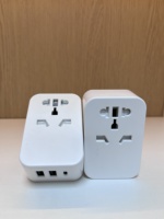 Adaptateur universel de prise de voyage EU vers prise internationale avec 2 ports USB et 1 prise d'alimentation de voyage Type-C, EU