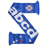 Écharpe de mode avec logo personnalisable - Double couche avec frange à 3 couleurs, écharpe de club pour les fans