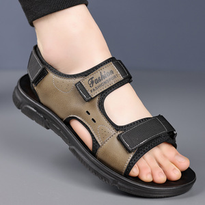 Fashion Sport Men's Flat <b>Sandals</b> Black Velcro Closure Youth Casual Beach Wear - Product Image 4