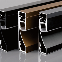 Profilé en alliage d'aluminium anodisé pour éclairage de plinthe, bande de silicone, panneau mural, éclairage de fond, longueur personnalisable, remplace l'ancien modèle traditionnel