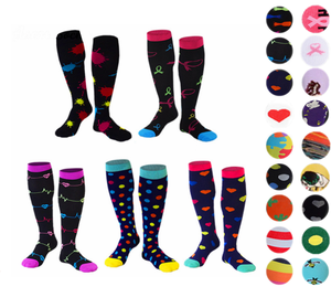 Knee High Unisex Heart Striped Athletic Bike Cycling <strong>Long</strong> Stockings Compression <strong>Socks</strong> Nurse Basketball <strong>Socks</strong> <strong>Men</strong> - Product Image 5