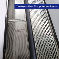 Garde-gouttière en aluminium de 5 pouces 6 pouces avec filtre à feuilles en maille d'acier inoxydable 304 Protection de toit de gouttière