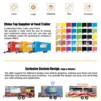 USA Full Kitchen Mobile Food Trailer for Snack Food Doughnut Hot Dog Pizza Ice Cream Truck with 220v for Restaurants Traders