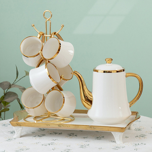Wholesale tea <b>set</b> packages - luxurious new style, high-end ceramic water <b>cups</b>, teapots and tea <b>cups</b> <b>set</b> - Product Image 5
