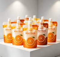 Emballages personnalisés, sachets en plastique avec bec verseur pour boissons, recharge de jus de fruits liquides
