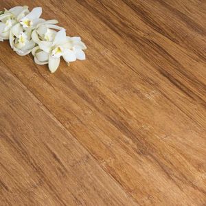 Plancher en bambou massif tissé en brins |   Planche de parquet imperméable d'intérieur, design charbon traditionnel, largeur moyenne, à coller/à clouer, pour chambre à coucher - Product Image 6