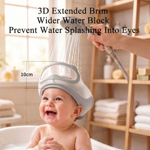 Casquette de bain imperméable pour bébé, visière pour le lavage des cheveux, protection des oreilles pour nourrissons et enfants - Product Image 3
