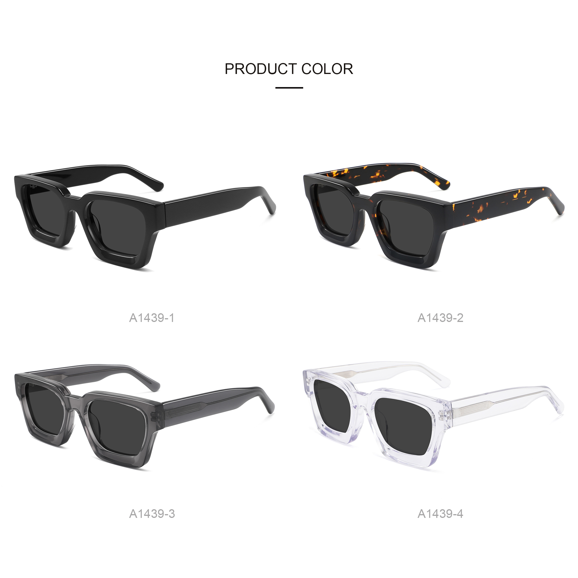 Handmade Acetate Square Sunglasses with UV Protection Gradient Lens Square Root Sunglasses – eyebobs main image 3
