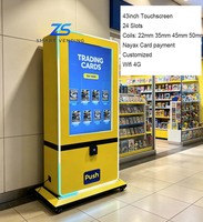 Distributeur automatique de cartes à collectionner sur pied avec autocollant personnalisé, distributeur de cartes TCG avec lecteur de carte tactile Nayax VPOS