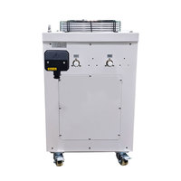 Refroidisseur industriel mobile à air avec condenseur à tubes en cuivre et ailettes en aluminium, filtre à air amovible et roulettes à frein pour atelier