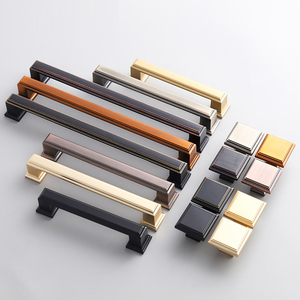 Poignées et boutons carrés vintage en alliage de zinc de style chinois pour armoires de cuisine et portes de placards - Product Image 2