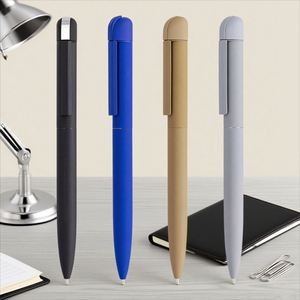 Custom Logo Matte Black Ballpoint Stainless Steel Twist Metal Good Writing Promotion With <b>Colorful</b> Design Cheap Price <b>Pen</b> - Product Image 1