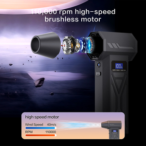 Siêu điện LCD hiển thị 2 trong 1 chân không Blower cắm trại fanturbine <span class=keywords><strong>Fan</strong></span> Blower cầm tay 110000 vòng/phút Mini <span class=keywords><strong>Turbo</strong></span> <span class=keywords><strong>fan</strong></span> đối với xe - Product Image 4