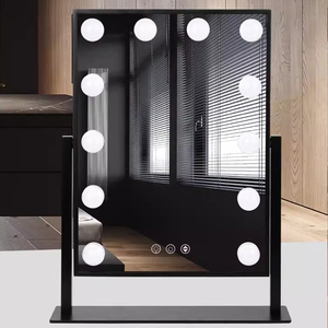 Chất Lượng Cao Hiện Đại Bạc Vanity Gương 12 Ánh Sáng Bóng Đèn 3-Màu LED Trang Điểm Gương Cảm Ứng Chuyển Đổi Kim Loại Máy Tính Để Bàn Sử Dụng - Product Image 4