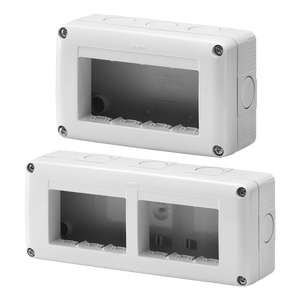 Contenitore a Parete in Acciaio Inox e ABS per Dispositivi Esterni IP40, Protezione IP54, Scatola di Distribuzione a 1 Posto - Product Image 1