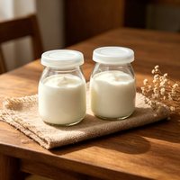 Bouteille en verre classique pour pouding, pot à yaourt, tasse à dessert, tasse à mousse, résistante aux hautes températures, pour camping et cuisine, emballage