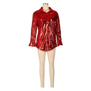 Camicette <span class=keywords><strong>da</strong></span> donna a manica lunga in oro rosso nero con paillettes per donna - Product Image 6