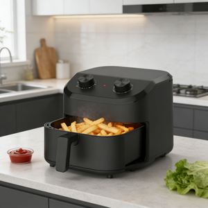 Freidora de Aire sin Aceite de 4.5L y 1600W, Antiadherente, Mecánica, Ahorro de Energía, Protección contra Sobrecalentamiento, Diseño Cuadrado para Uso Doméstico y Comercial - Product Image 6