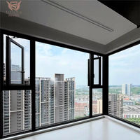 DEMEA Fenêtres de sécurité anti-effraction avec grilles Design à rupture thermique en aluminium pour projet de construction de maison Fenêtre à battant