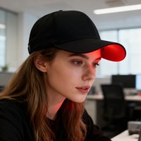 Cappello per Terapia della Luce LED Senza EMF, 660nm 850nm, 136 LED, con Timer e Dimmer, Terapia a Luce Rossa Pulsata