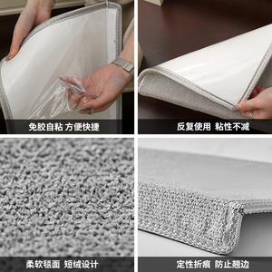 Tapis d'escalier moderne minimaliste, sans colle, auto-adhésif, antidérapant, couleur unie, pour escaliers en bois massif - Product Image 5