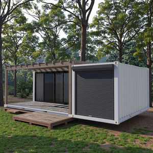 Carcasa <span class=keywords><strong>de</strong></span> contenedor estándar <span class=keywords><strong>prefabricada</strong></span> 2025 para uso doméstico con diseño libre <span class=keywords><strong>de</strong></span> terraza <span class=keywords><strong>de</strong></span> <span class=keywords><strong>madera</strong></span> anticorrosión personalizable - Product Image 1
