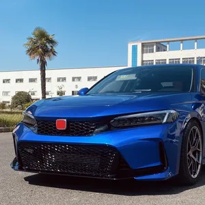 Car Front <b>Grille</b> <b>For</b> 11th 2022 2023 2024 Type R Style <b>Mesh</b> Grid Cover Trim Body Kit Accessories Exterior - Product Image 2