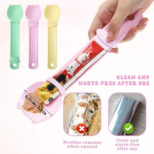 Cat Treat Squeezer Spoon Anti <b>Bite</b> Feeding Stick Pet Snack Dispenser for Liquid Food and Cake - Product Image 5