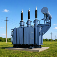 Transformateur industriel triphasé immergé dans l'huile 100 kVA, transformateur de puissance 220 V vers 110 V, transformateur électronique pour parc industriel