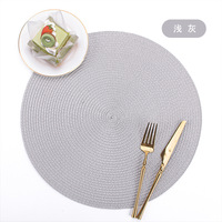 Napperons tissés en plastique ronds classiques tapis de Table circulaires antidérapants résistants à la chaleur lavables pour les repas napperons antidérapants