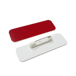 Label/Nama Tag Kustom Kosong Putih 1x3 Inci Sudut Bulat Tahan Air untuk Sublimasi dengan Pin, Hadiah Promosi Bisnis - Product Image 4