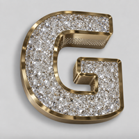 Lettres lumineuses en acier inoxydable pour extérieur, lettres en acrylique LED pour enseigne, lettres en diamant argenté poli, logo d'entreprise 3D