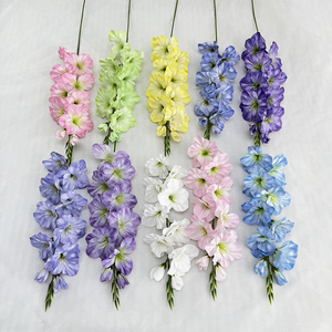 QYYM-44 <span class=keywords><strong>Xinxin</strong></span> 3D Glaïeul Real Touch Larkspur artificiel Delphinium Grandiflorum fait à la main maison mariage et décoration de fête - Product Image 6