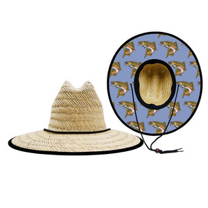 Wholesale Customized Printed UV Sun Protection Summer Fishing <strong>Straw</strong> <strong>Hat</strong> for <strong>Men</strong> Big Wide Brim Character Outdoor Travel Casual - Product Image 2