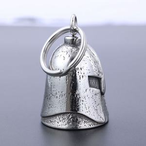 Cloche de casque de motard en acier inoxydable avec corne d'Odin, pendentif cloche plaqué argent et <span class=keywords><strong>noir</strong></span>, thème guerrier de la culture viking nordique - Product Image 4