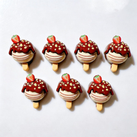 Nuovo Set Creativo da 60 Pezzi di Modelli in Resina Realistici di Cibo in Miniatura per Case delle Bambole, Gelato Estivo, Cabochon Flatback per Scrapbooking e Decorazione Telefono