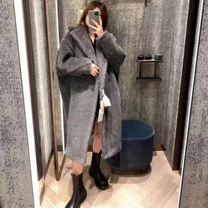 Cappotto Teddy Bear in Sherpa Personalizzato, Giacca Lunga da <span class=keywords><strong>Donna</strong></span> alla Moda con Collo in Vero Pile per l'Inverno - Product Image 3