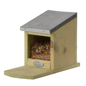 Esschert Design Mangeoire à écureuils et maison à écureuils raisonnable avec toit en fer ou toit en écorce - Product Image 2