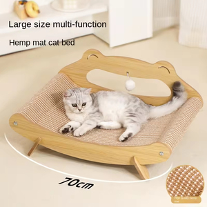 ที่นอนแมวรูป<span class=keywords><strong>กบ</strong></span> Pawstar ทำจากไม้ MDF พร้อมที่ลับเล็บและเสื่อป่านศรนารายณ์ ดีไซน์น่ารัก ไม่หลุดร่วง รับผลิตตามสั่ง ขายส่ง OEM - Product Image 2