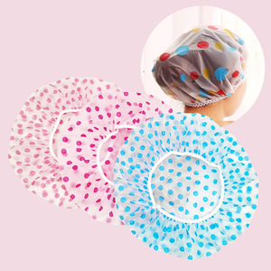 Thickened Waterproof Shower Cap for Women, <b>Printed</b> Adult Bath Cap, Oil-proof Hat, <b>Extra</b> <b>Large</b> PEVA Shower Cap - Product Image 1