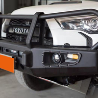Pare-chocs avant en acier robuste pour 4Runner SUV 4x4 tout-terrain 2019, barres de protection avec treuil et feux LED