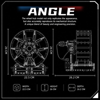 Nouvel ensemble de blocs de construction en plastique ABS pour ornement de moyeu de roue de voiture de sport OEM, technologie MOC, frein électrique, jouet unisexe, vente en gros