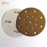 Crochet et boucle papier abrasif Velcro 180 mm 80 grain disque 5 pouces 6 pouces papier abrasif papier abrasif jaune papier abrasif voiture