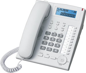 <span class=keywords><strong>Téléphone</strong></span> <span class=keywords><strong>fixe</strong></span> filaire avec fonction mains libres et identification de l'appelant pour bureau et hôtel, téléphones filaires LAN PSTN KX-TS880MX - Product Image 1