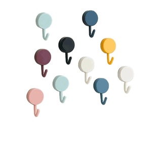 10 ensembles de crochets de salle de bain colorés, adhésifs puissants, mignons et multifonctionnels, sans perçage, pour bureau et porte - Product Image 1