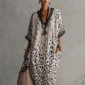 Commercio Transfrontaliero Europa Stati Uniti, Nuova Collezione Primavera 2026, Stampa Digitale, Scollo a V, Manica Lunga, Tasca Applicata, Poliestere - Product Image 3